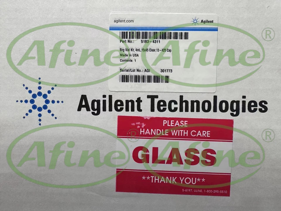 AFINE Agilent 보관 바이알 키트 5183-4311 4 mL 15x45mm 투명 13-425 탑 PTFE/실리콘 셉타 100/pk