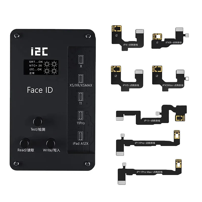 I2C ID -V8 교체 도트 매트릭스 케이블 폰 12 11 프로 맥스 XS X프로그래머 페이스 수리 도구