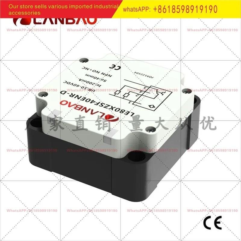 LE80XZSN50DNO E2 유도 센서 매립되지 않은 50mm 플라스틱 사각 스위치
