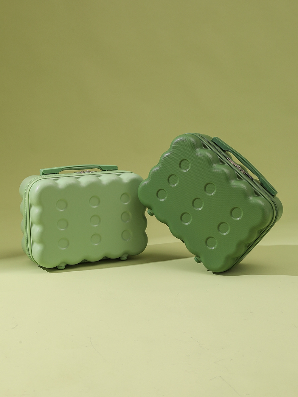 미니 캐리어 14인치 화장품 파우치 트렁크 쿠키 여행 수납 케이스 러블리핑크 32x15x23cm 14인치 - 상세 이미지 3