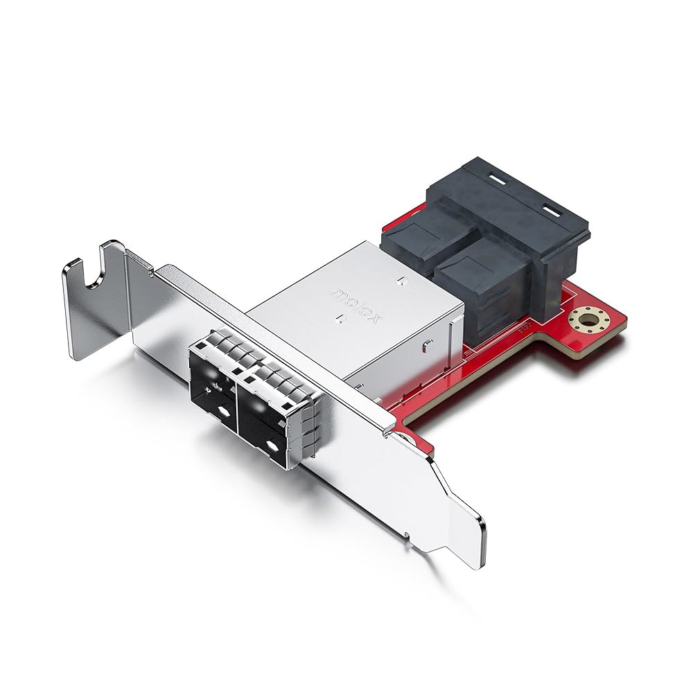 ipolex 내부 SFF-8643 - 외부 SFF-8644 컨트롤러용 SAS 어댑터, 스토리지 미니 듀얼 포트 서버 RAID 8087 to 8088 Adapter - 상품 이미지