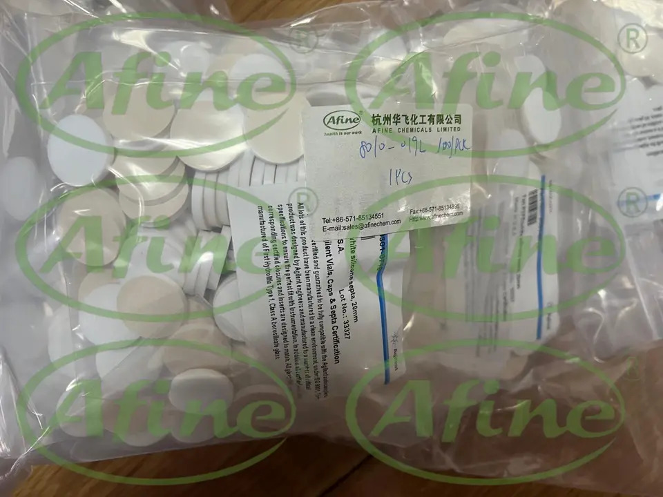 AFINE Agilent 8010-0192 바이알 셉타 20 mm 헤드스페이스 탄 PTFE 실리콘 1000/PCS