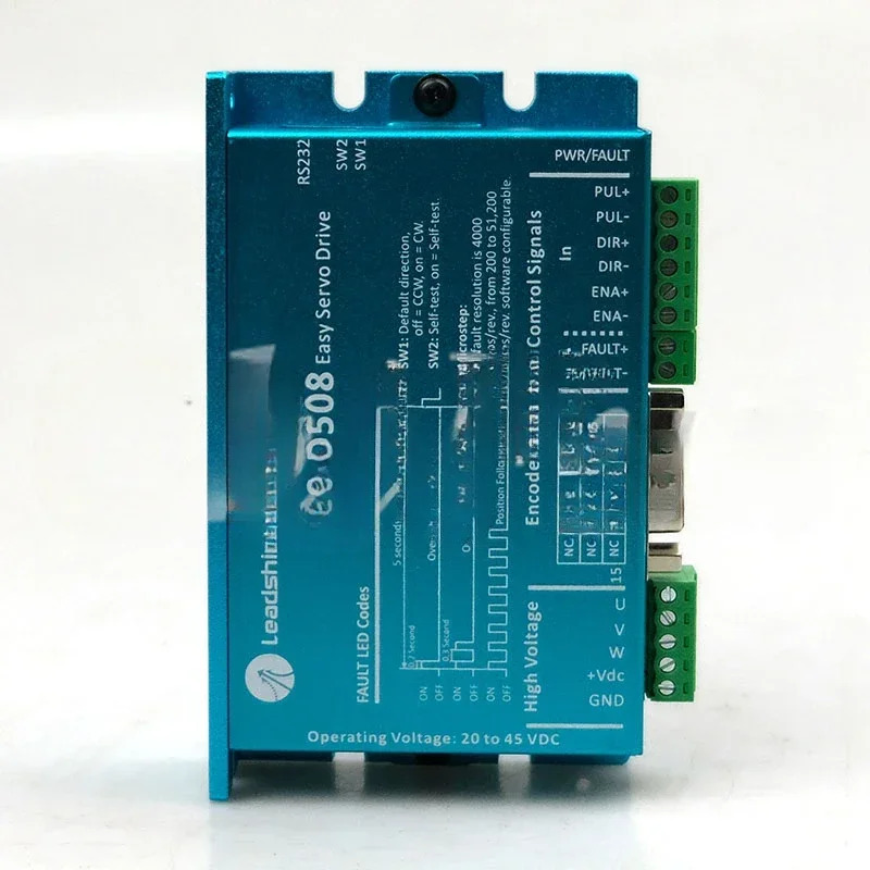 Freeshipping Easy 서보 드라이브 ES-D508 CNC DSP 루프 스테퍼 8A 20-50VDC