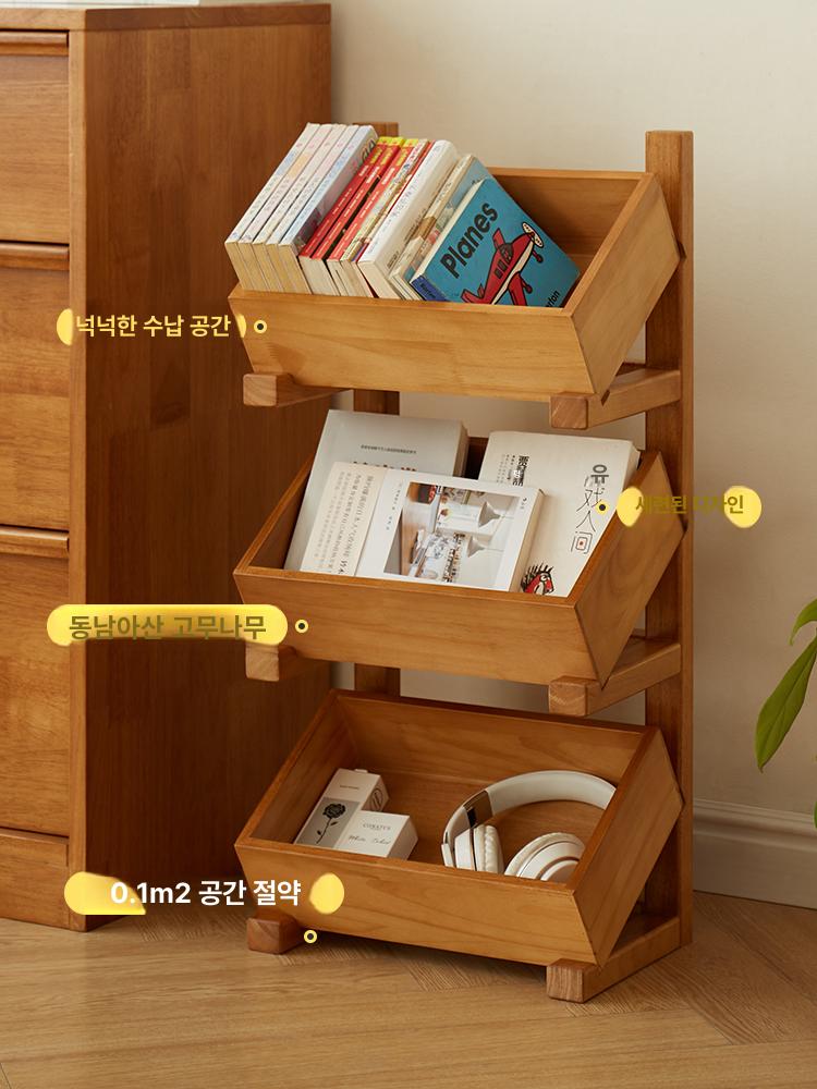 과일 매대 원목 보관 우드 트레이 빵 야채 가정용 업소용 카페 마트 마켓 디스플레이 바스켓 - 상세 이미지 2