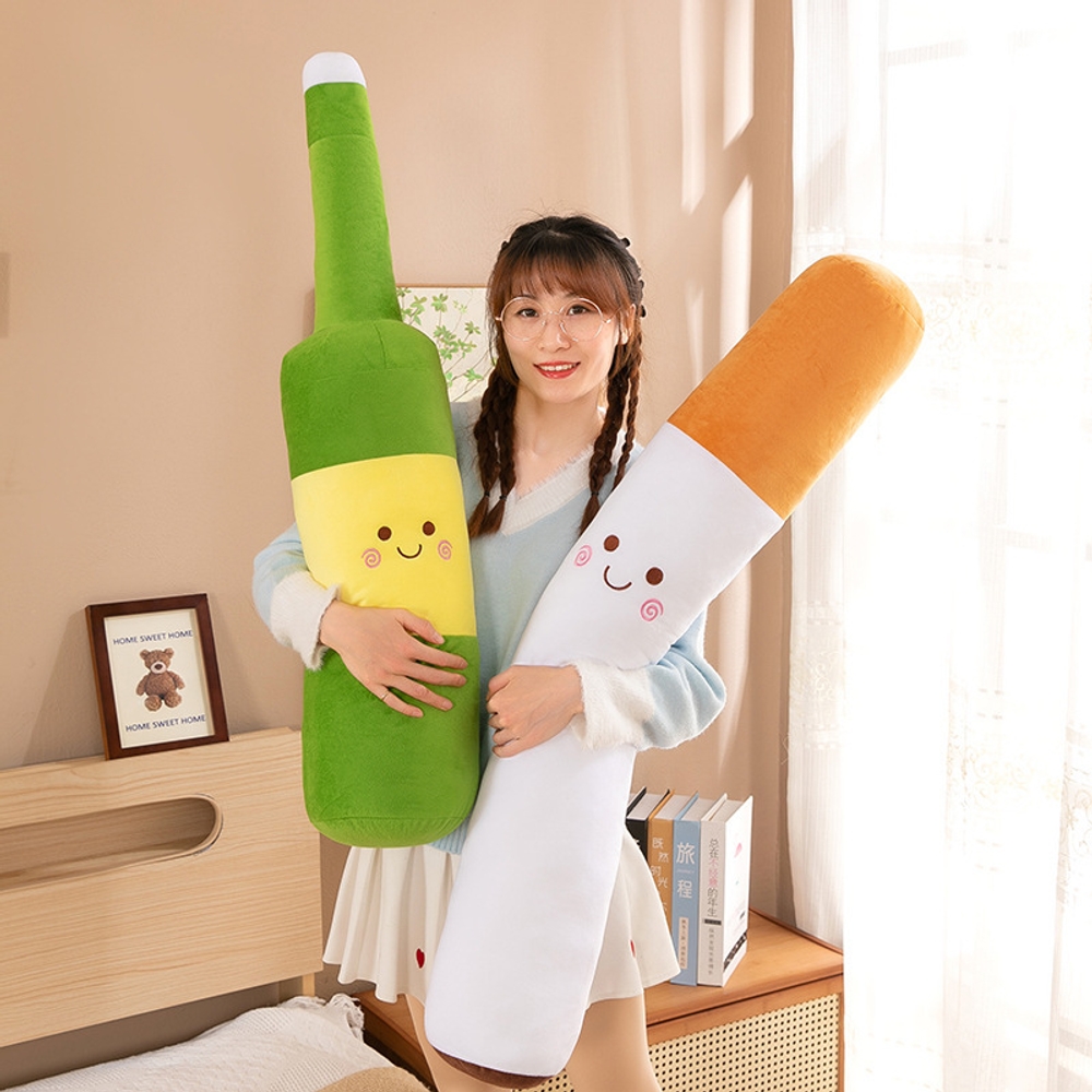 스마일 롱쿠션 봉제 바디필로우 침대 헤드 소파 쿠션 포인트 인테리어 스마일 시가렛 50cm - 상세 이미지 2