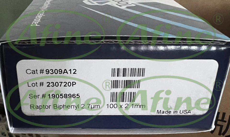 AFINE Agilent Restek 9309A12 랩터 비필 LC 2.1X100mm 2.7 UM 액체 크빈티지토그래피 컬럼