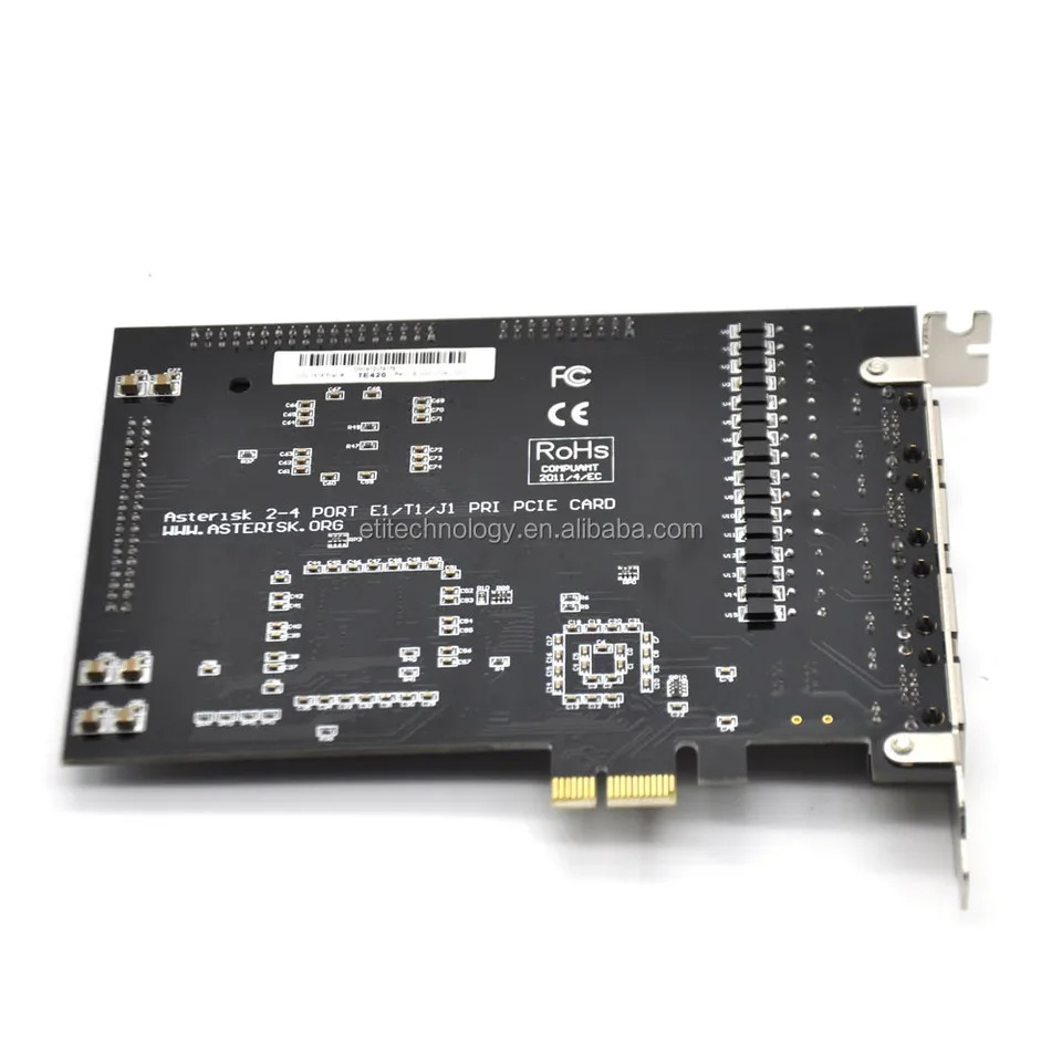 Asterisk 카드 4U 버전TE420E PCI-E 4 포트 E1 T1 J1 Digium