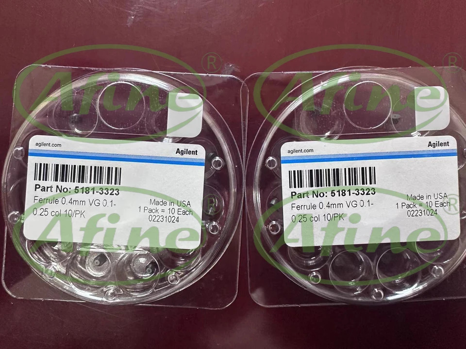 GC/MS 5181-3323 페룰 0.4mm id 15% 흑연/85% 베스펠 0.1-0.25mm 럼 10/pk