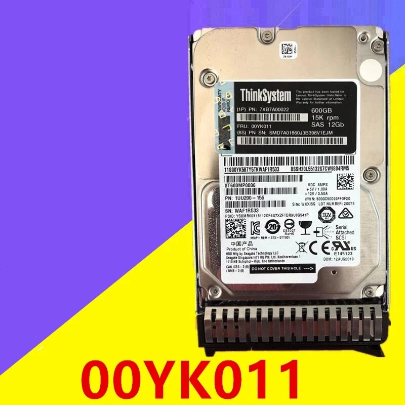 Lenovo호환 SR550 SR650 새 HDD 00YK011 7XB7A00022 서버 하드 600GB 2.5 SAS 64MB 15000RPM