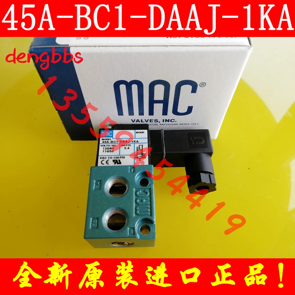 미국 MAC 솔레노이드 밸브 46A-AC1-JDA0-1KA 0449 1KJ KF