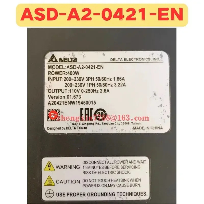 리퍼 서보 드라이브 ASD-A2-0421-EN ASD A2 0421 EN 정상 기능 완료