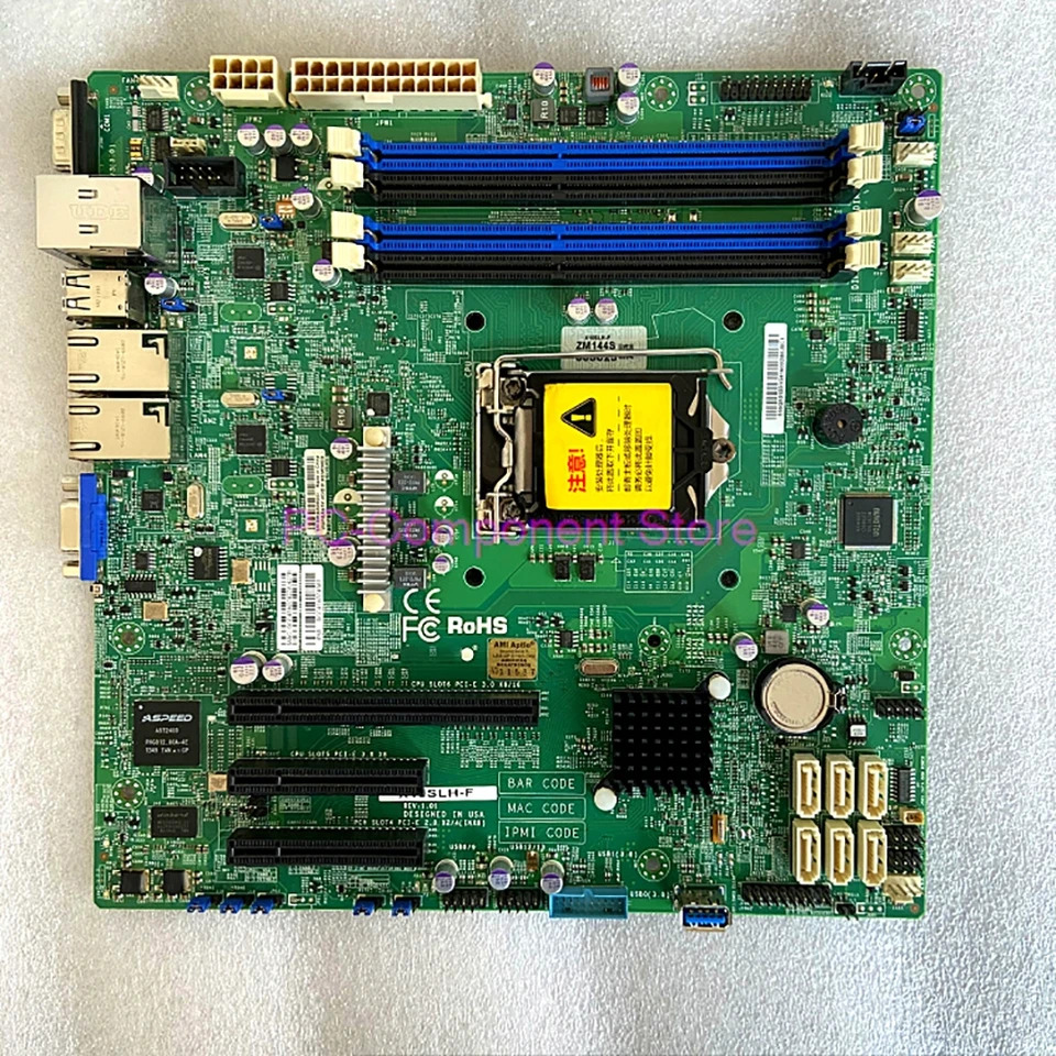 슈퍼마이크로 서버 마더보드 E3-1200 v3/v4 4 세대 코어 i3 ECC 듀얼 기가비트 이더넷 LAN 포트 LGA1150 DDR3 X10SLH-F