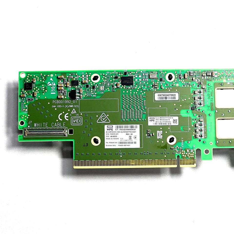 MCX653105A-HDAT-SP ConnectX-6 VPI 어댑터 카드 200GbE MCX653106A-ECAT-SP 100gbe QSFP56 PCIe 4.0 x16