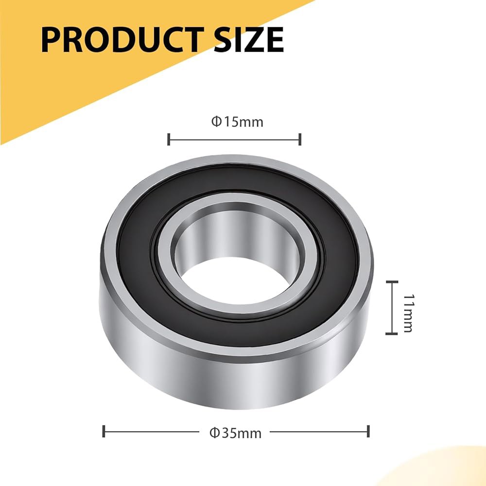MDEOOSKY 99502H-2RS 잔디깎이 스핀들 고 카트 종류의 0.433인치) 0.1cm(5/8 1-3/8 딥 베어링 10개, 4.5 1.6 장비에 그루브 밀봉 모든 볼 x - 상세 이미지 2