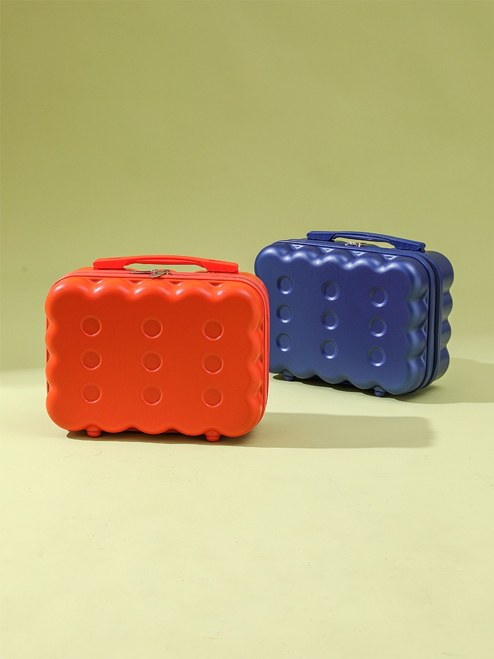 미니 캐리어 14인치 화장품 파우치 트렁크 쿠키 여행 수납 케이스 러블리핑크 32x15x23cm 14인치 - 상세 이미지 5