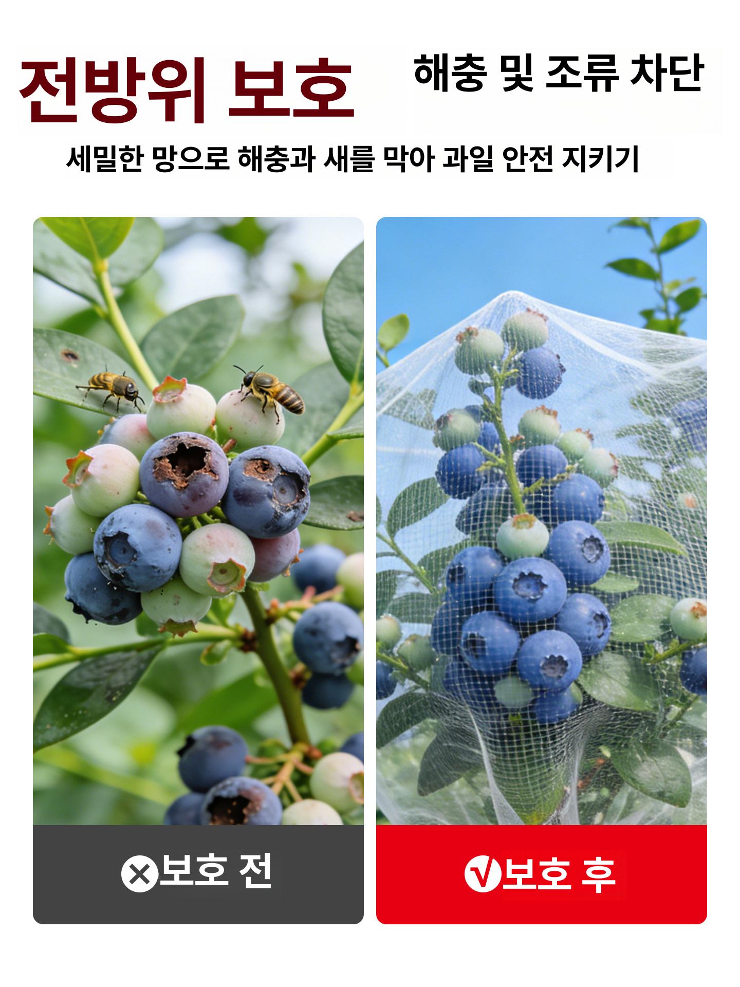 올렌토 블루베리방조망 그물망 새망 정원 농업용 5m 5m - 상품 이미지