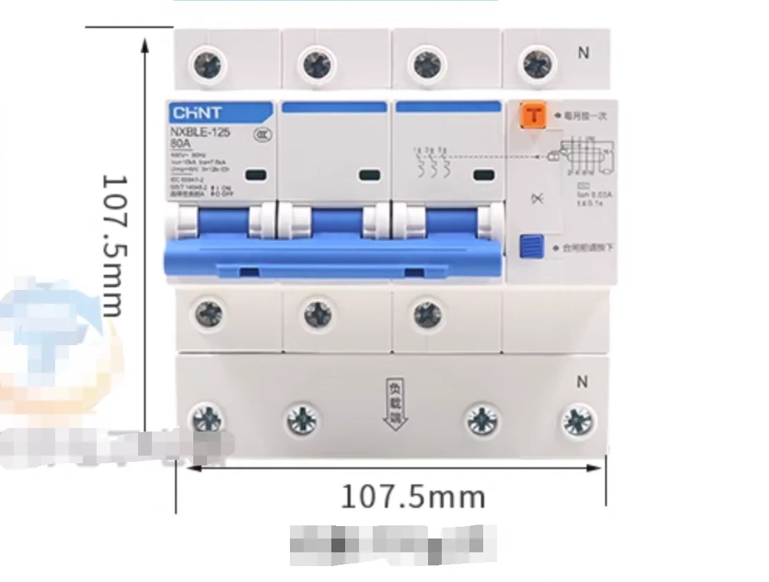 CHINT NXBLE-125 3PN 80A 누출 방지 장치