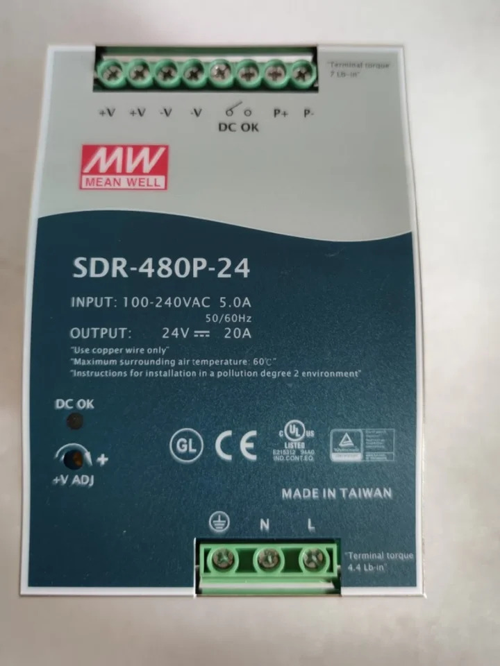 SDR-480P 대만 Mingwei 24 V 48V 레일 DC 스위칭 전원공급장치 480W 액티브 PFC 고효율 신