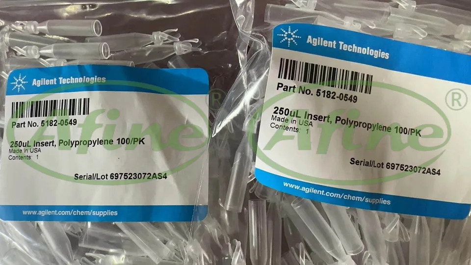 AFINE Agilent 바이알 인서트 폴리프로필렌 폴리머 피트 100/pk 5182-0549 300 L
