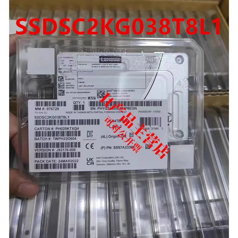 SSDSC2KG038T8L1Lenovo호환 S4610 2.5인치 3.84TB SATA SSD새 원본 하드