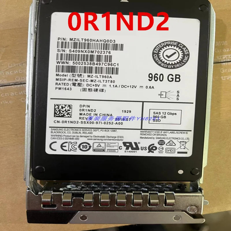 DELL오리지널 솔리드 스테이트 드라이브 SAS SSD 0R1ND2 MZ-ILT960A 041XNY 41XNY PX05SRB384Y 960GB 3.84TB 2.5 인치 거신