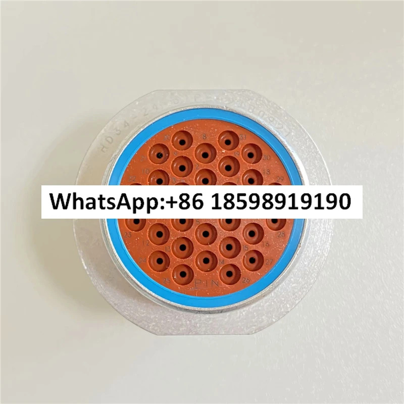 HD34 24 31PE 원형 커넥터 31P 수핀 플매트 카펫 러그 소켓