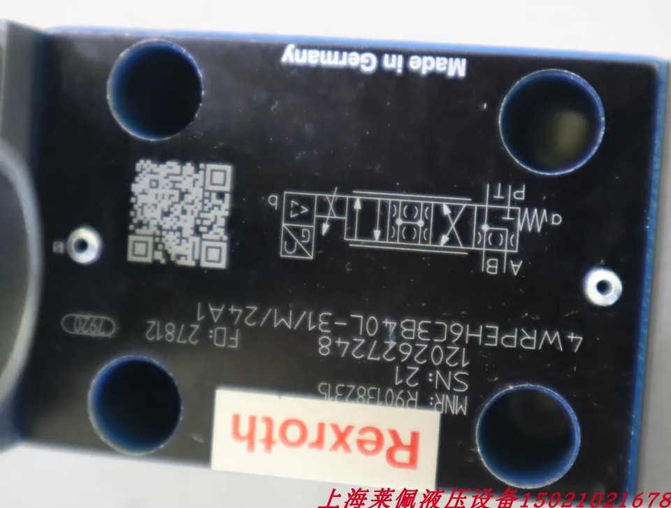독일 렉스로스 REXROTH 비례 밸브 R901382312 4WRPEH6C3B12L-30/M/24A1