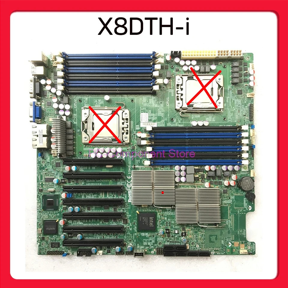 Supermicro ServerBoard Xeon 프로세서 5600/5500 시리즈 SATA2 PCI-E 2.0 DDR3 듀얼 포트 기가비트 이더넷X8DTH-i