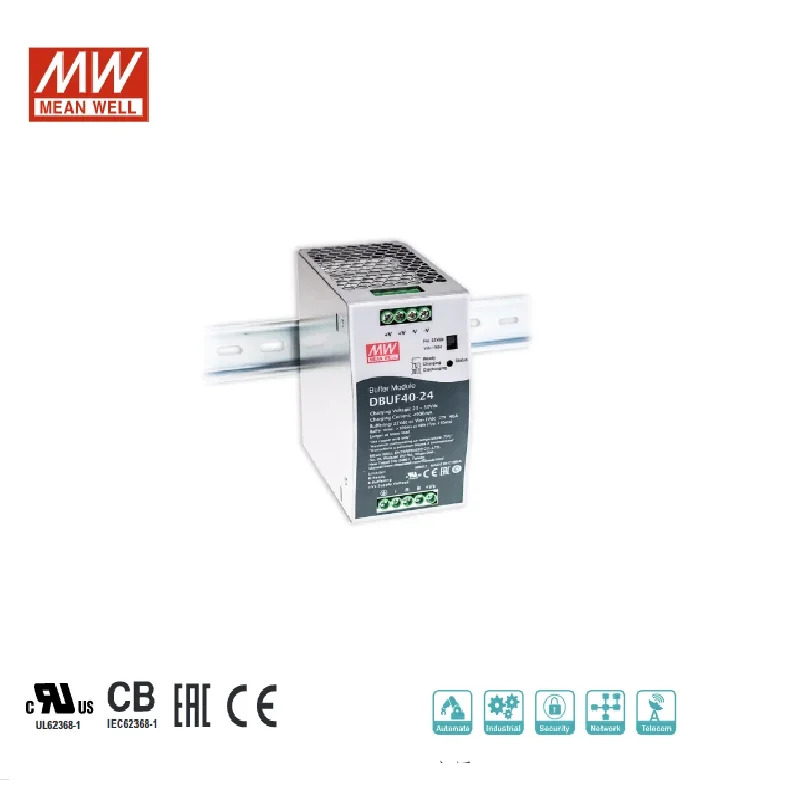 대만 Mingwei 스위칭 전원공급장치 DBUF40-24 레일 설치 전원 백업 버퍼 모드 24V 40A