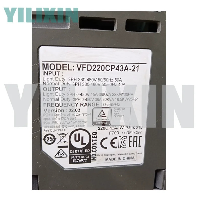 VFD220CP43A-2122KW 주파수 변환기