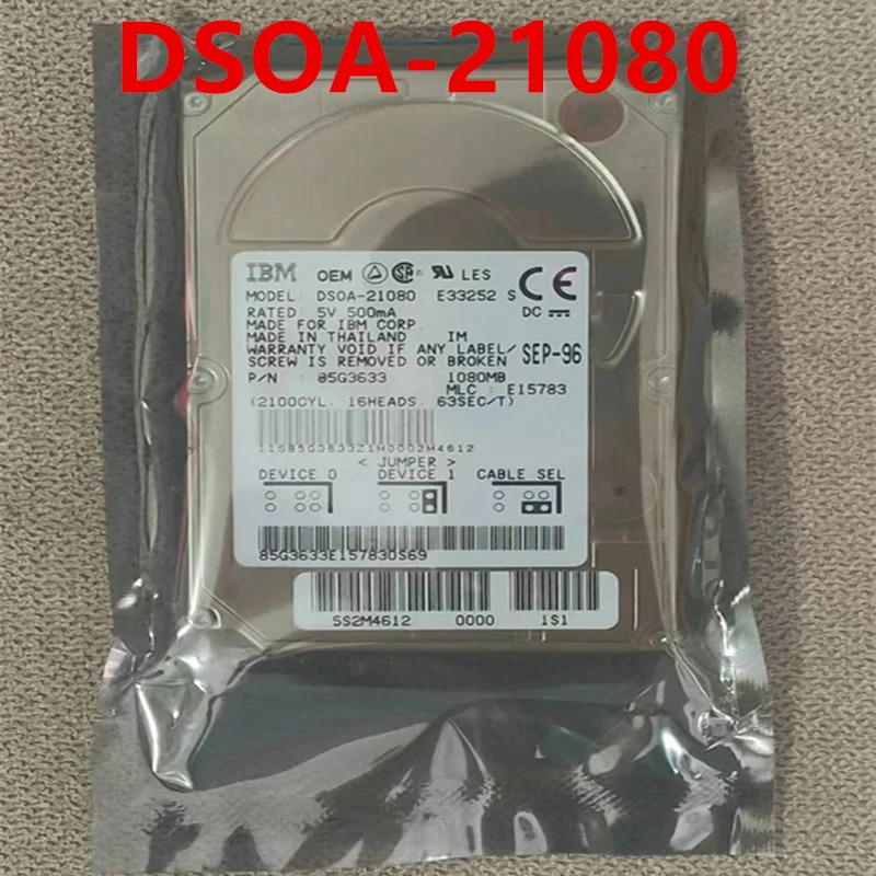 IBM 1.08GB 1.44GB IDE 하드 2.5 인치 5400RPM 2MB 노트북 HDD DMCA-21080 DSOA-21080 DMCA-21440 신