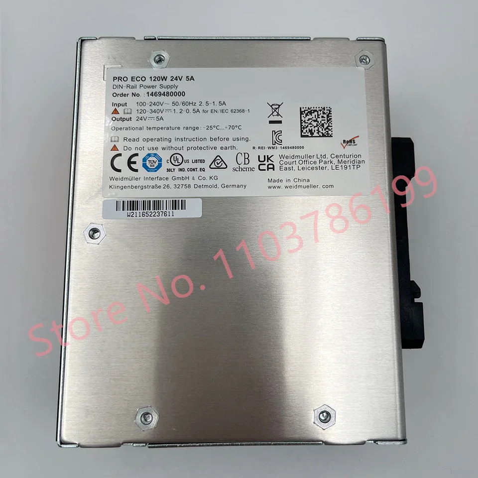 Weidmuller PRO ECO 스위치 모드 전원공급장치 24V 1469480000 120W 5A