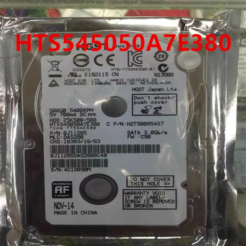 HGST 500GB SATA 2.5인치 16MB 노트북 하드 드라이브 HTS새 원본 545050 A7E380 1TB HTS 541010 A7E630