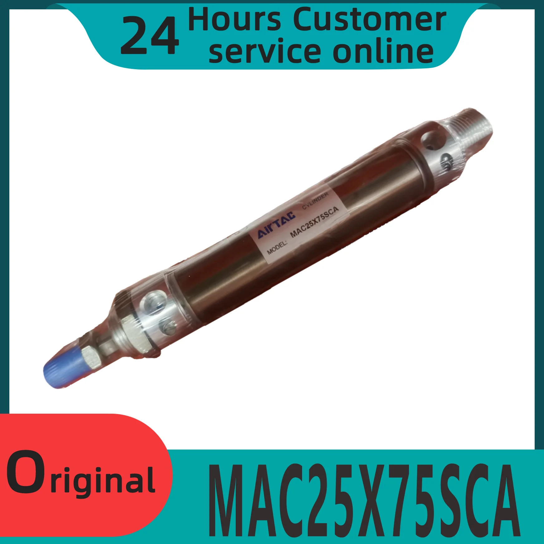 오리지널 버퍼링 스테인레스 스틸 미니 실린더 MAC25X75SCA MAC25X80SCA MAC25X100SCA MAC25X125SCA 신