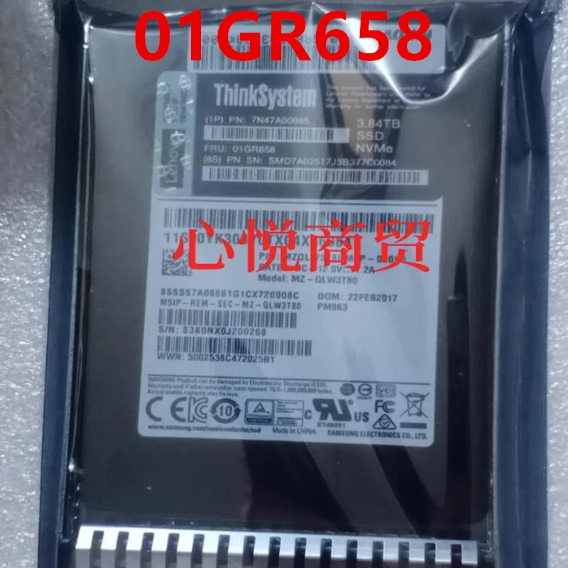 7N47A00985 01GR658Lenovo호환 3.84TB 2.5 NVME SSD거새 솔리드 스테이트 드라이브