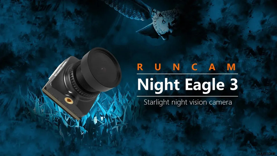 런캠 나이트 이글 3 V2 1500TVL 8.5g 초경량 FOVD NTSC/PAL CMOS FPV 별빛 야적외선 카메라 RC용
