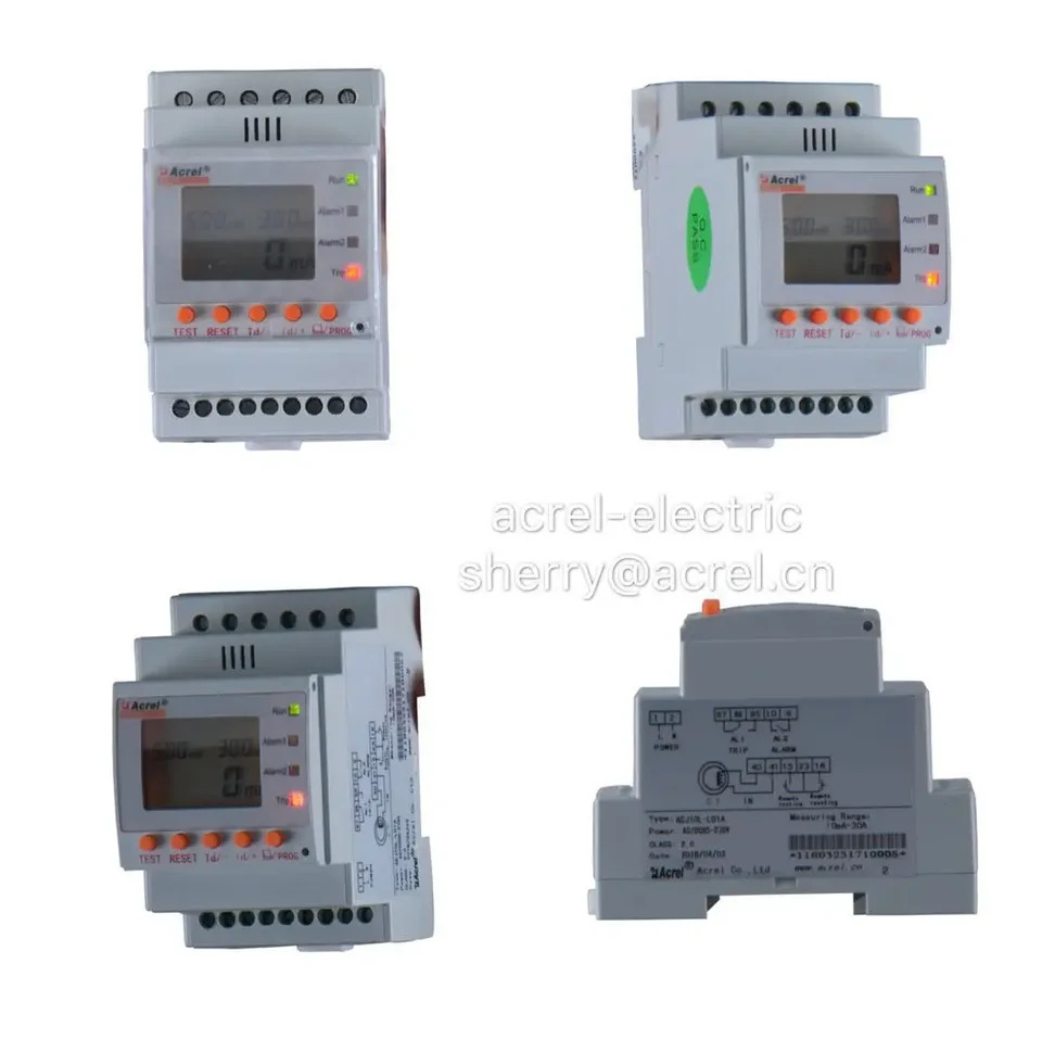 잔류 누설 전류 보호 릴레이 1 회로 LCD 디스플레이 30ma-30A 2 출력 ASJ10L-LD1A