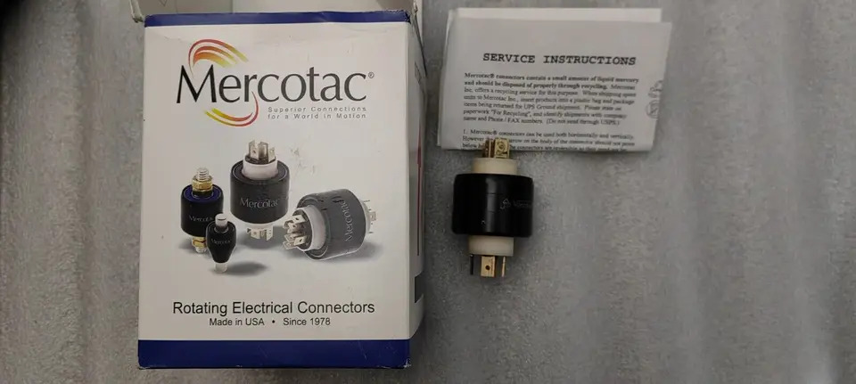MERCOTAC 회전 커넥터 630 6 도체 250V 신