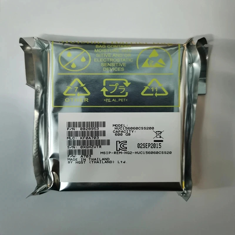 오리지널 하드 HGST 900GB SAS 2.5 인치 128MB HUC101890CSS200 600GB HUC1560CSS200