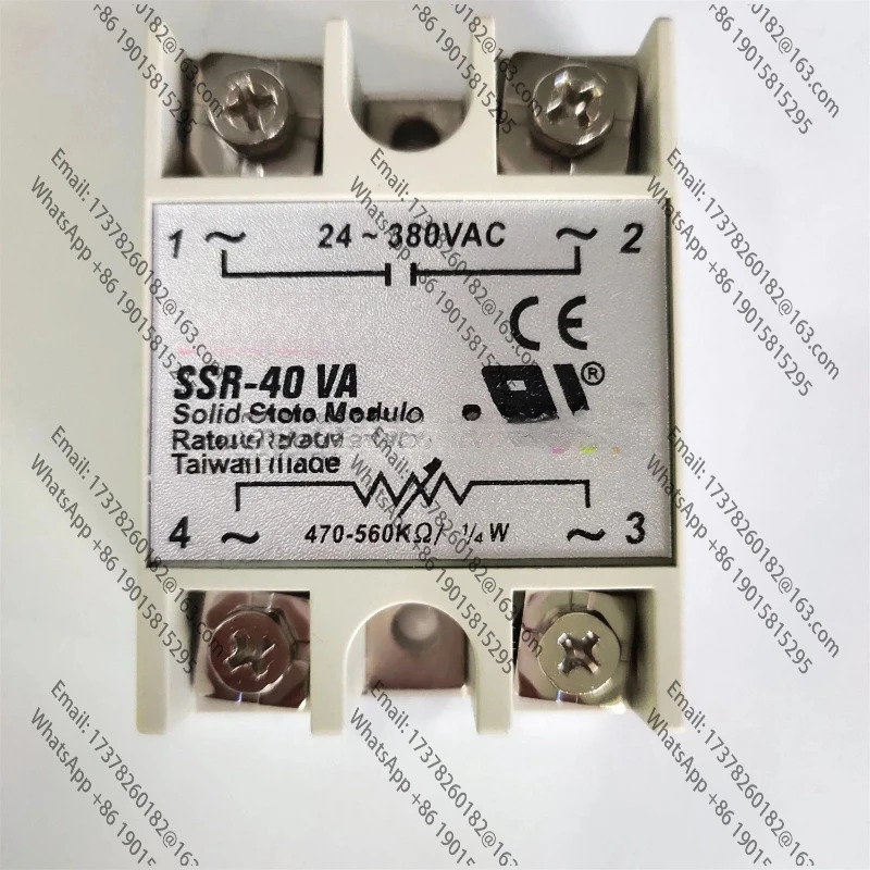 10개 SSR40VA 1/4W 단상 솔리드 스테이트 릴레이 전압 조정기 40A
