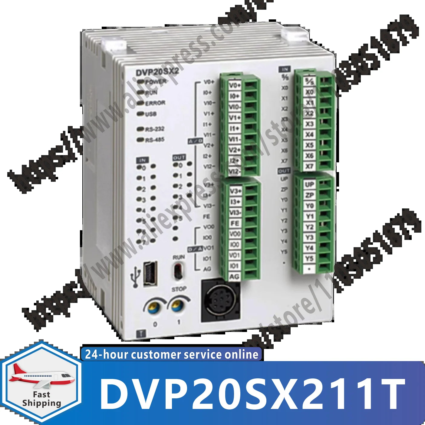 DVP20SX211T DVP20SX211R 오리지널 PLC 프로그래밍 컨트롤러