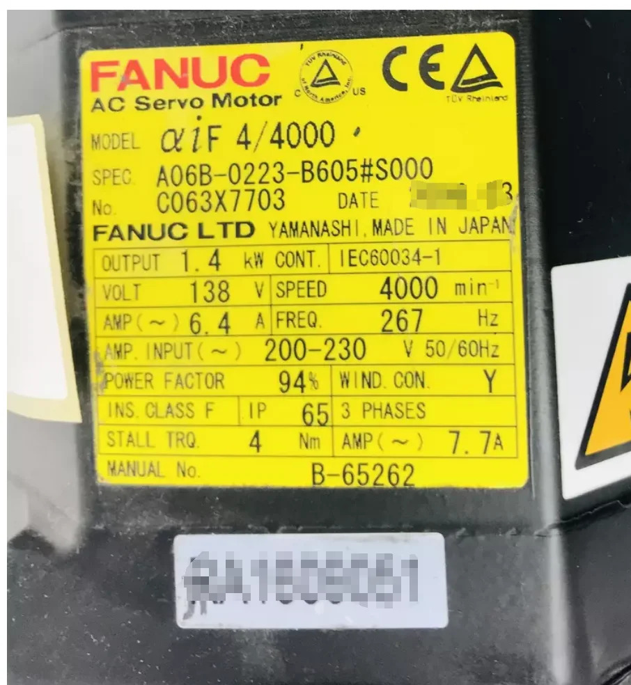 A06B-0223-B605 Fanuc 서보모터 리퍼 완료 OK A06B 0223 B605