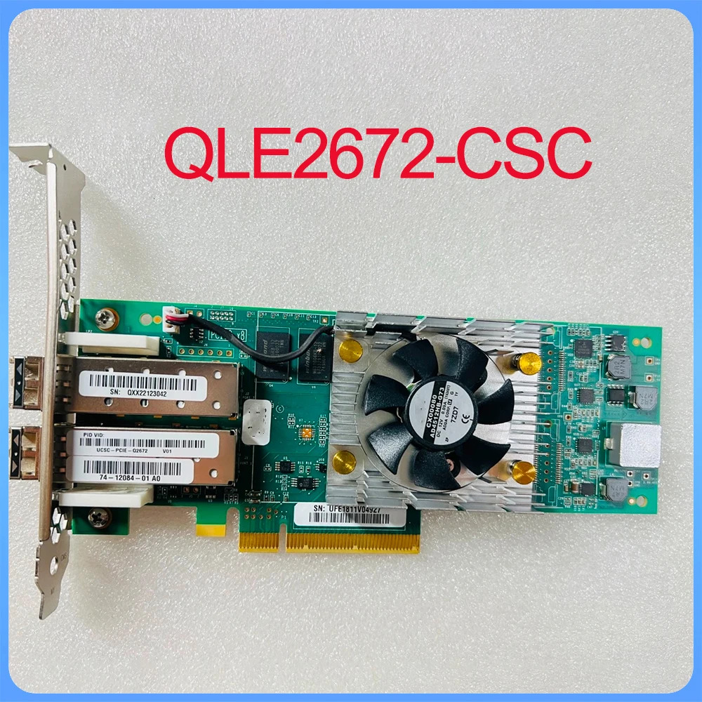 QLOGIC QLE2672 UCSC-PCIE-Q2672 광섬유 카드 QLE2672-CSC 16GB 듀얼 채널