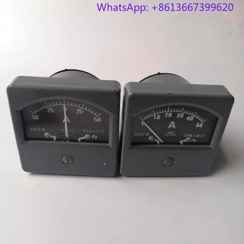 전류계 0-50A 포지티브 네거티브 50A DC 전류계.1PCS