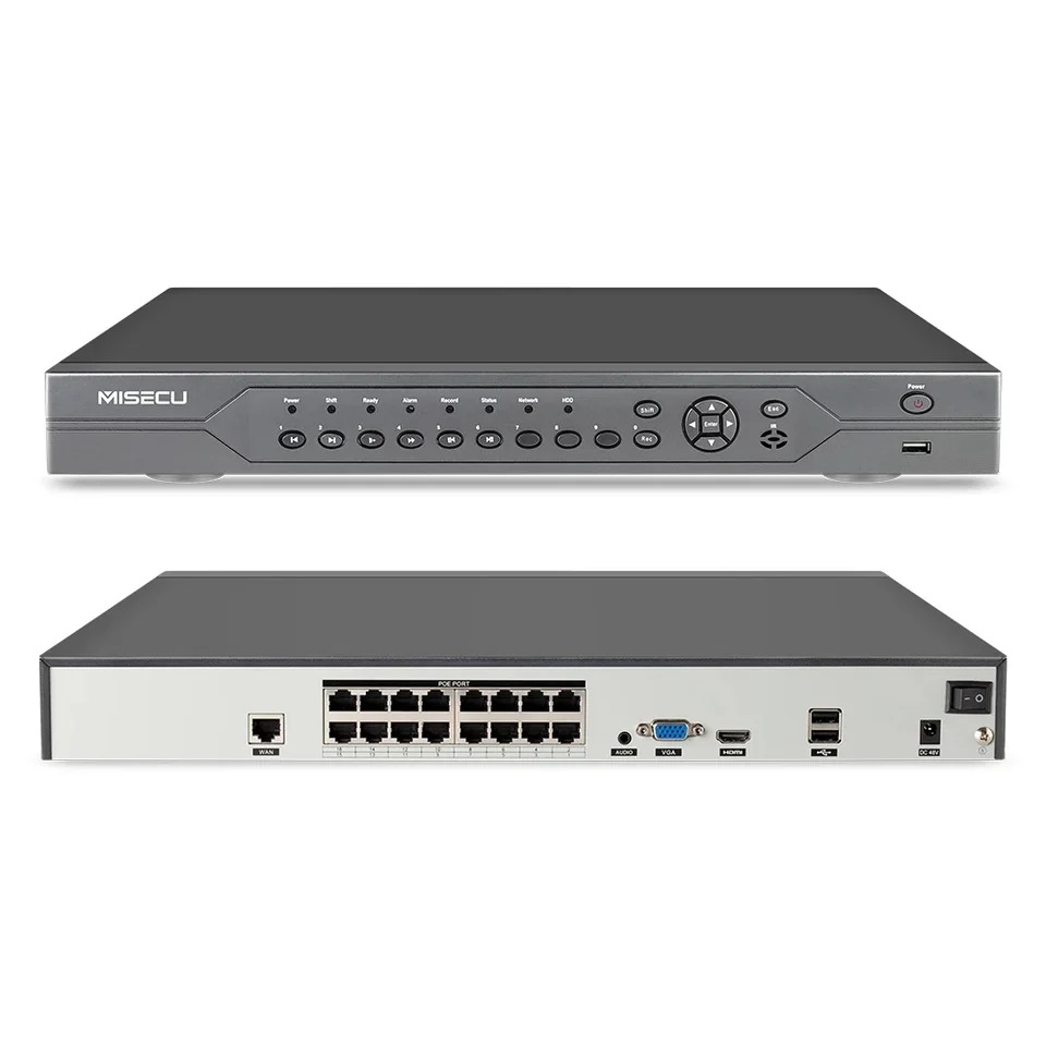 야외 CCTV 카메라 키트 5MP 시스템 4K Poe NVR 마이크 스피커 16ch