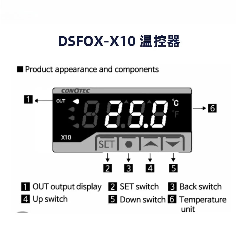 DSFOX-X10 온도 조절기 CONOTEC 포장 FOX-1004 컨트롤러 업그레이드