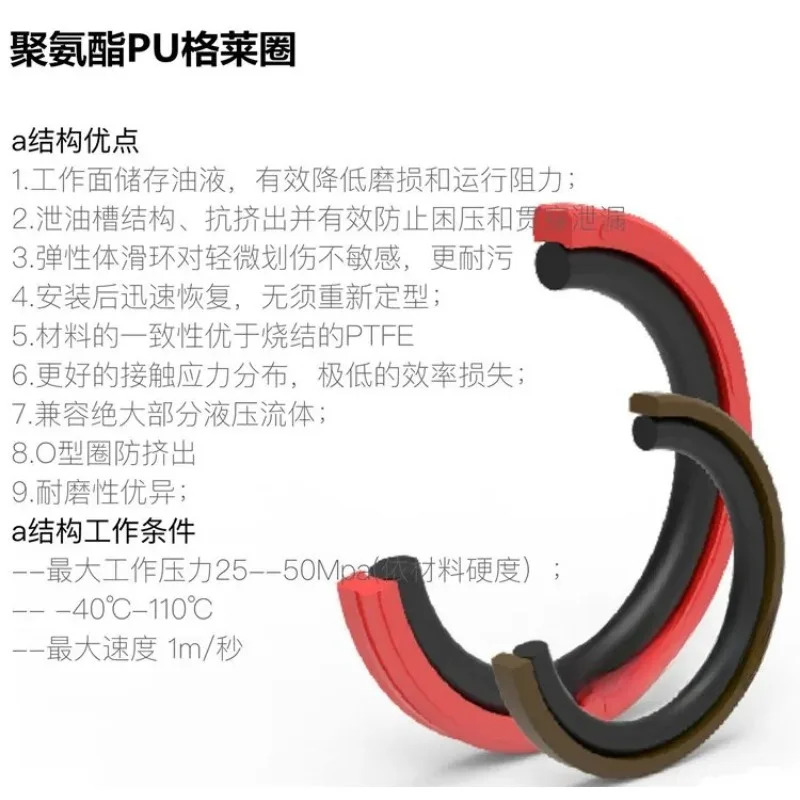 50개 754 PU 빙하 원형 STD45 50 55 56 60 63 65 70 75 80 90 x 4.2 6.3