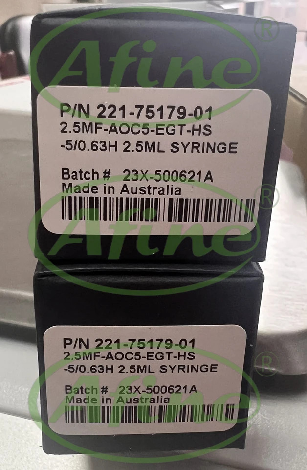 AFINE Shimadzu 221-75179-01 AOS-5000 증기상 오토샘플러주사기 2.5 mL