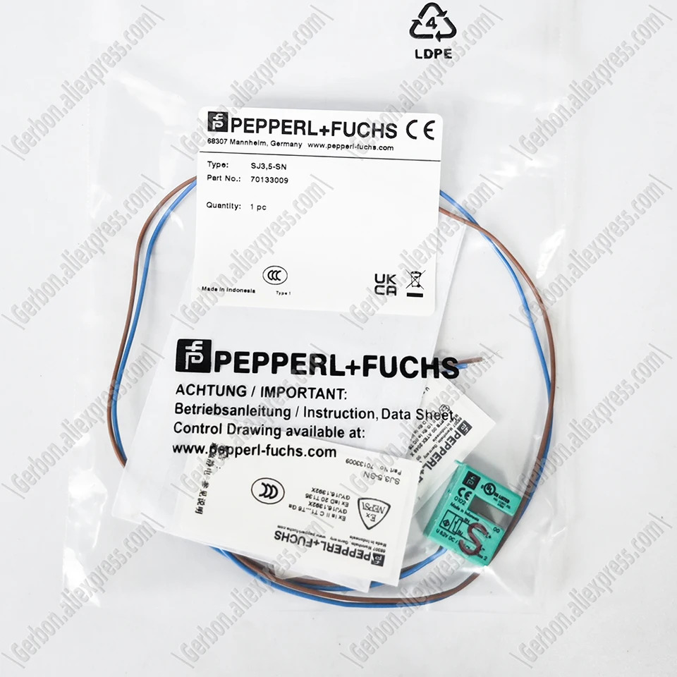 오리지널 P F SJ35-SN 유도 슬롯 센서 3.5mm 너비 Pepperl Fuchs 부품 70133009 없음