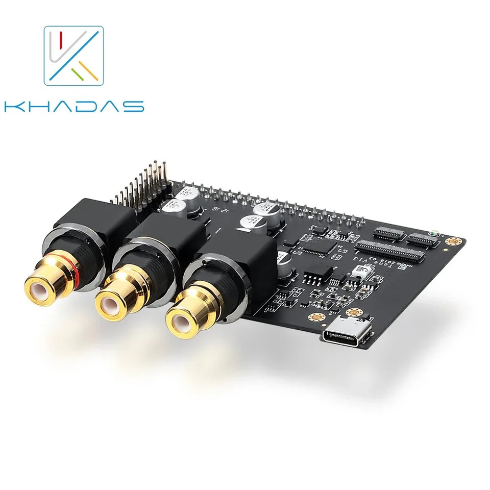 Khadas 톤 보드 USB DAC 고해상도 오디오 개발보드 XMOS XU208-128-QF48 ES9038Q2M